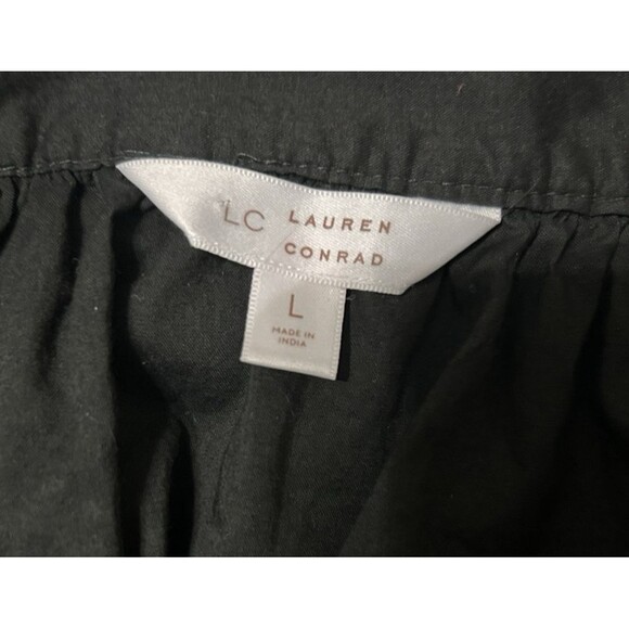 Lauren Conrad Size L Whimsical Peasant Boho Floral Print Square Neck Blouse - Picture 8 of 9